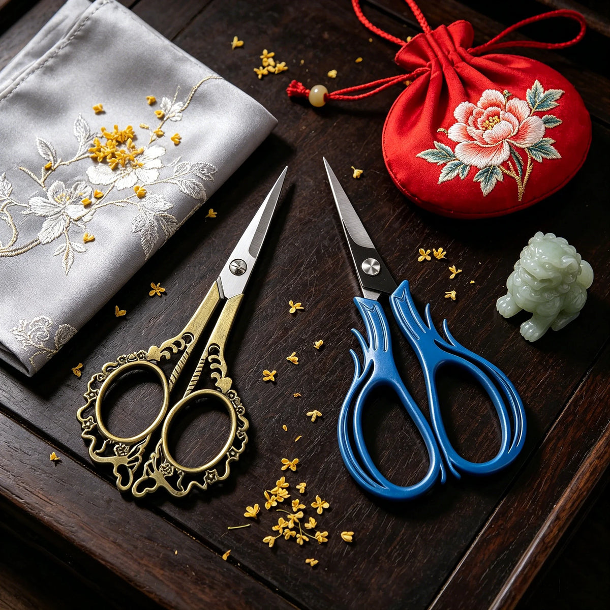 Stainless Steel Embroidery & Tailor Scissors Set – DIY Sewing Sewing Scissors Set Axl Scissors-2pcs