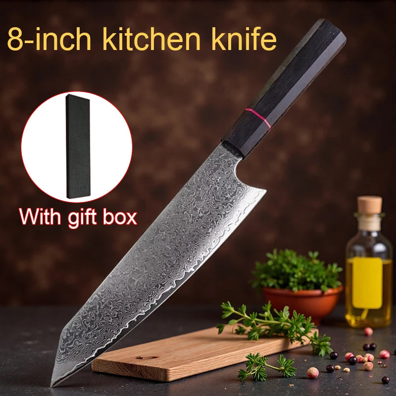 8-Inch 67-Layer Damascus VG10 Chef Knife – Japanese Kitchen Knife Damascus Chef Knife Axl