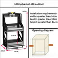 Pull-Down Cabinet Basket | Kitchen Seasoning Storage Rack Cabinet Storage Rack Axl 400 Cabinet
