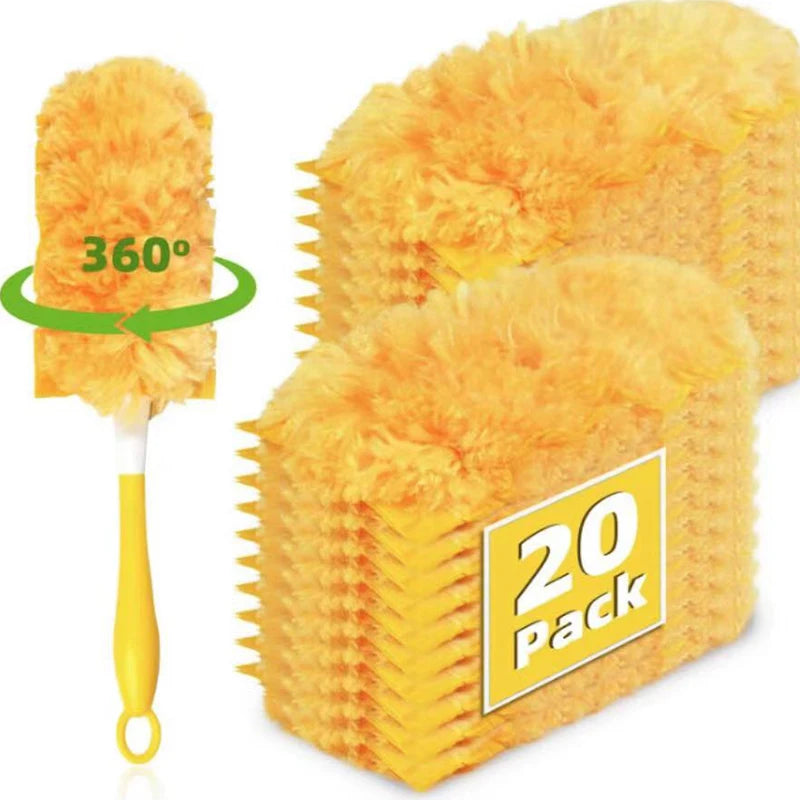 360° Electrostatic Microfiber Duster – Dust & Cobweb Cleaner Microfiber Duster Axl 1 handle20PCS
