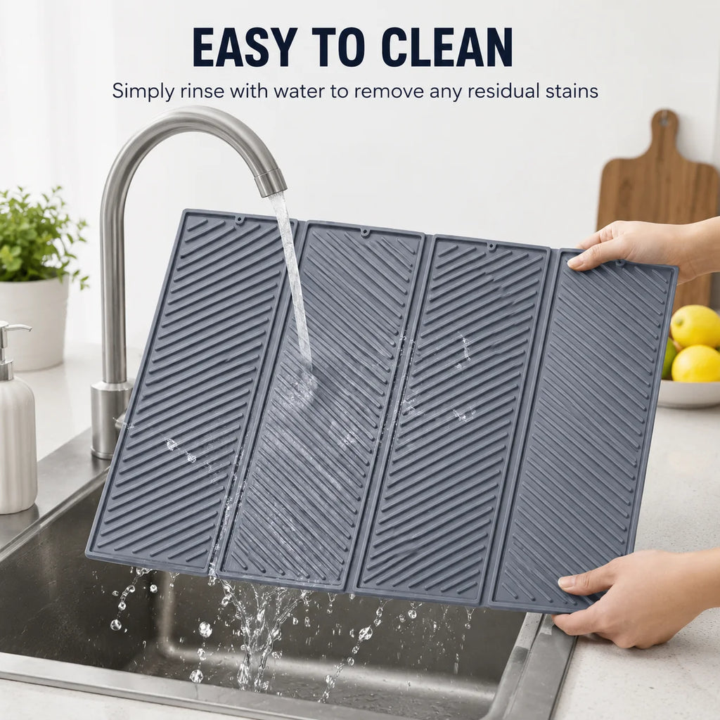 Foldable Silicone Dish Drying Mat – Non-Slip & Heat Resistant Dish Drying Mat Axl