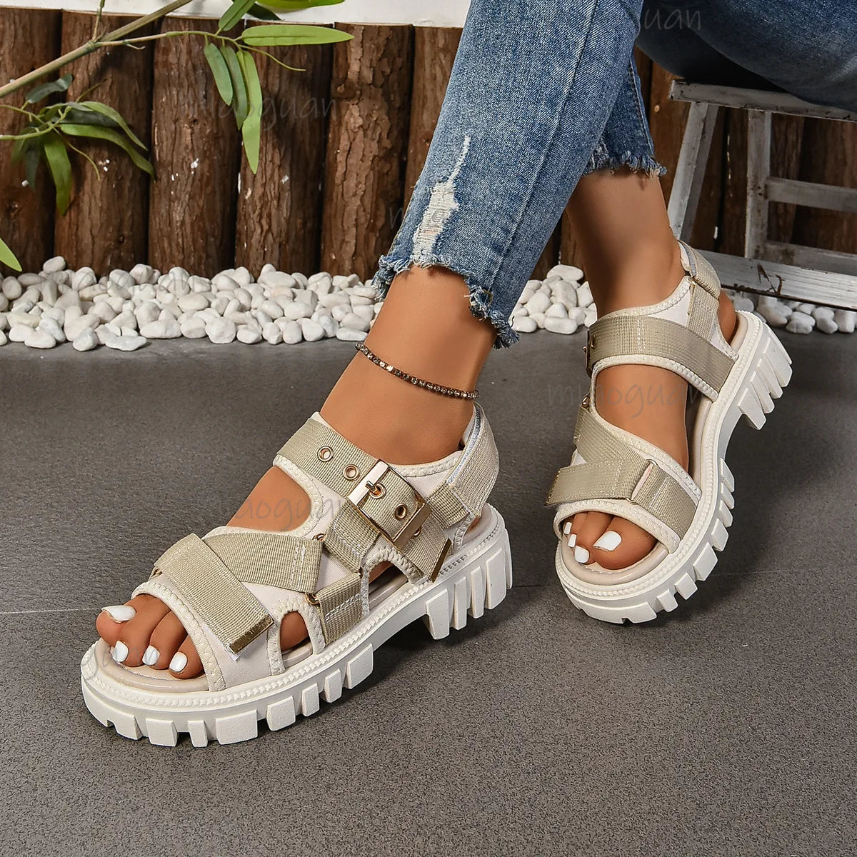Women's Bohemian Chunky Heel Sandals | Roman Style, Sizes 5–11.5 Women's Sandals Axl