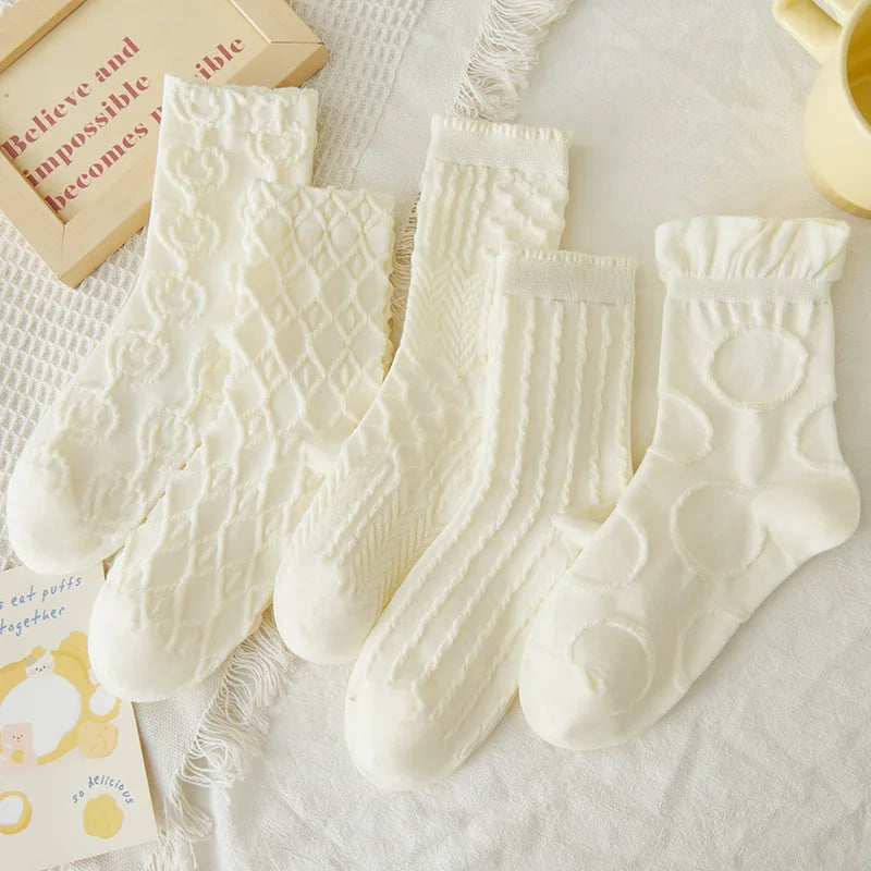 5-Pack Kawaii Expression Printed Ankle Socks for Women Novelty Ankle Socks Axl Brown One Size