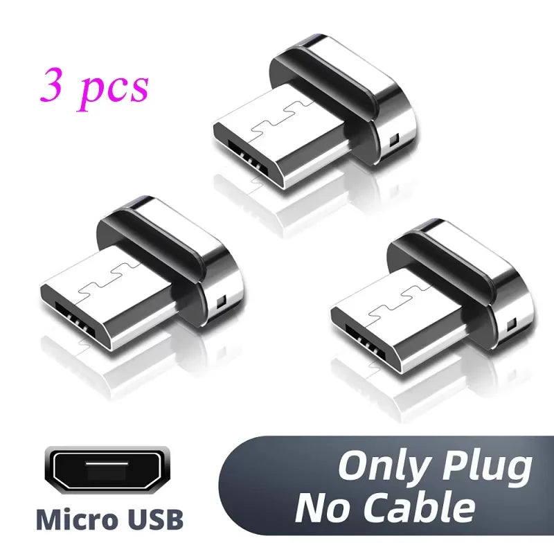 GUUGEI Magnetic USB-C & Micro USB Charging Cable for Android Magnetic Charging Cable Axl 3pcs micro plug 2M