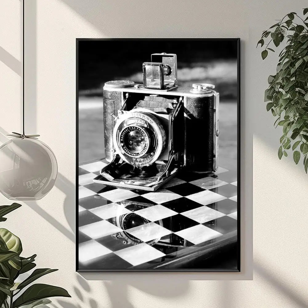 Black & White Vintage Floral HD Canvas Wall Art Print Canvas Wall Art Axl