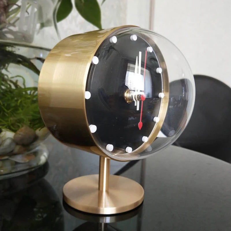 Retro Silent Desk Clock – Nordic Vintage Metal Tabletop Clock Desk Clock Axl