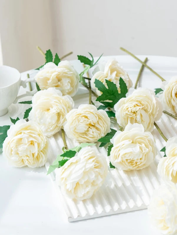 Silk Peony Artificial Flowers 5/10 Pcs – Wedding & Home Decor Artificial Flowers Axl Color 6 5 pcs