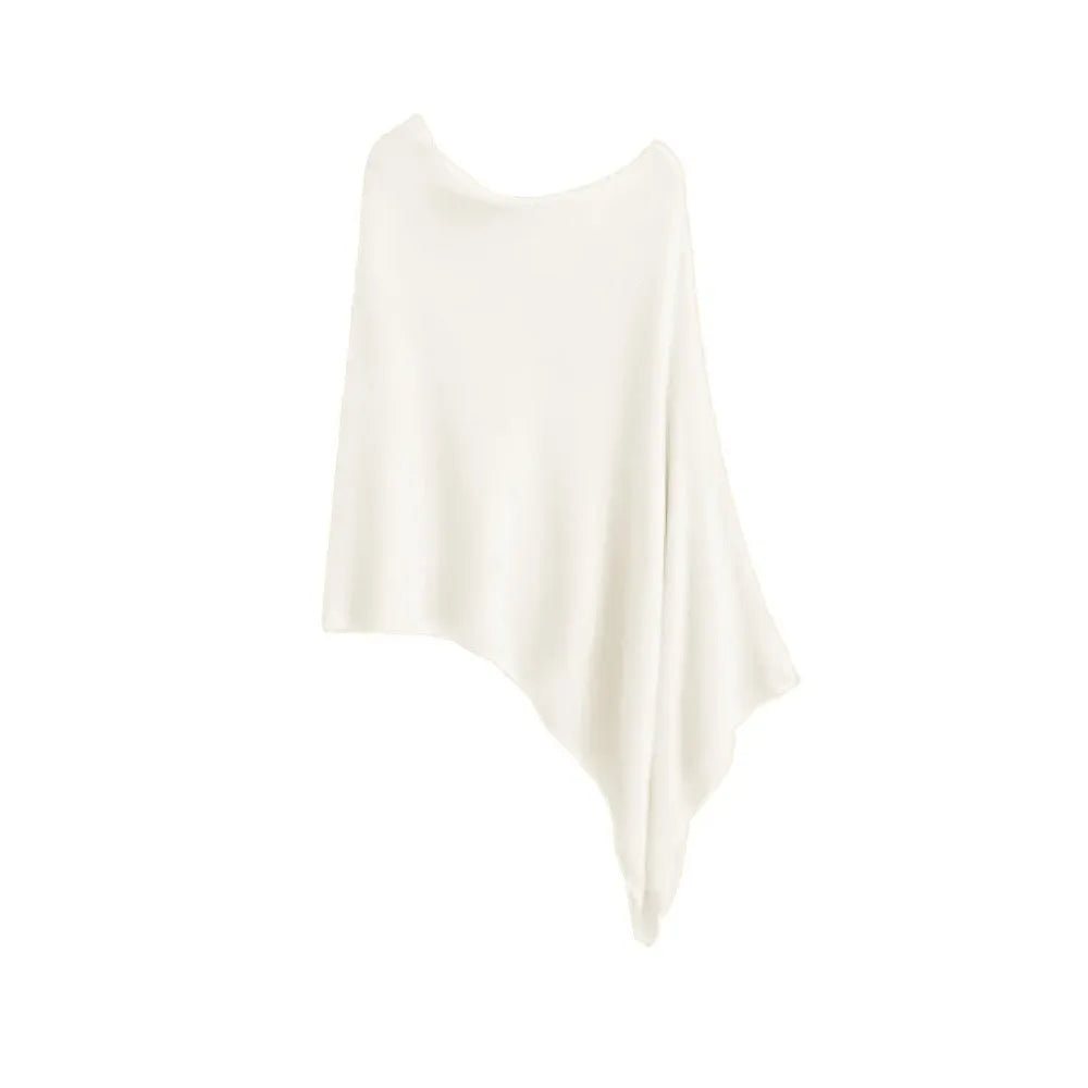 Women's Knitted Off-Shoulder Shawl Wrap Cape | Crochet Cloak Knitted Shawl Cape Axl Apricot One Size