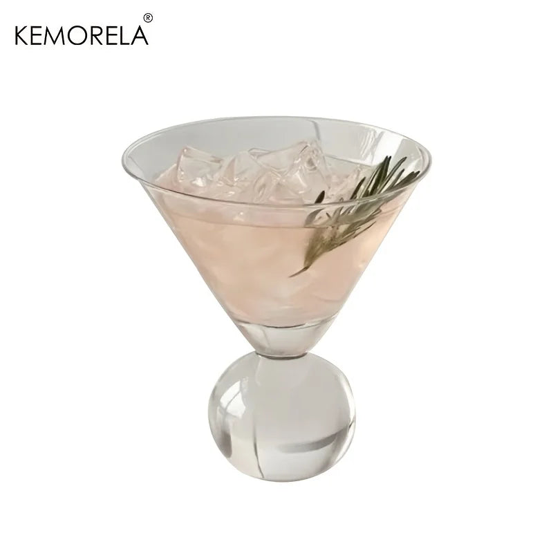 KEMORELA 260ml Beaded Martini Glass – Short Foot Cocktail Cup Cocktail Glass Axl 1PCS 260ml