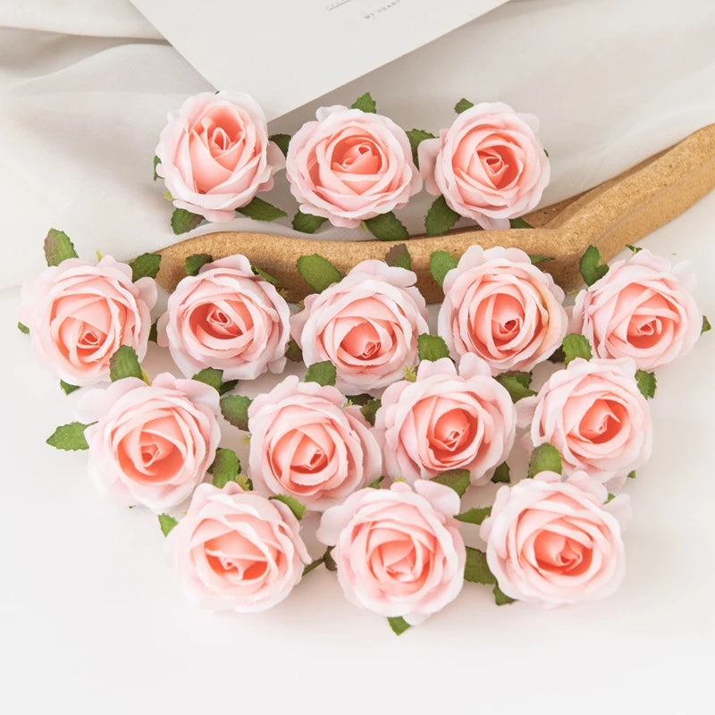 Silk Rose Artificial Flower Heads – Bulk 40/80 Pcs for Weddings Artificial Silk Flowers Axl