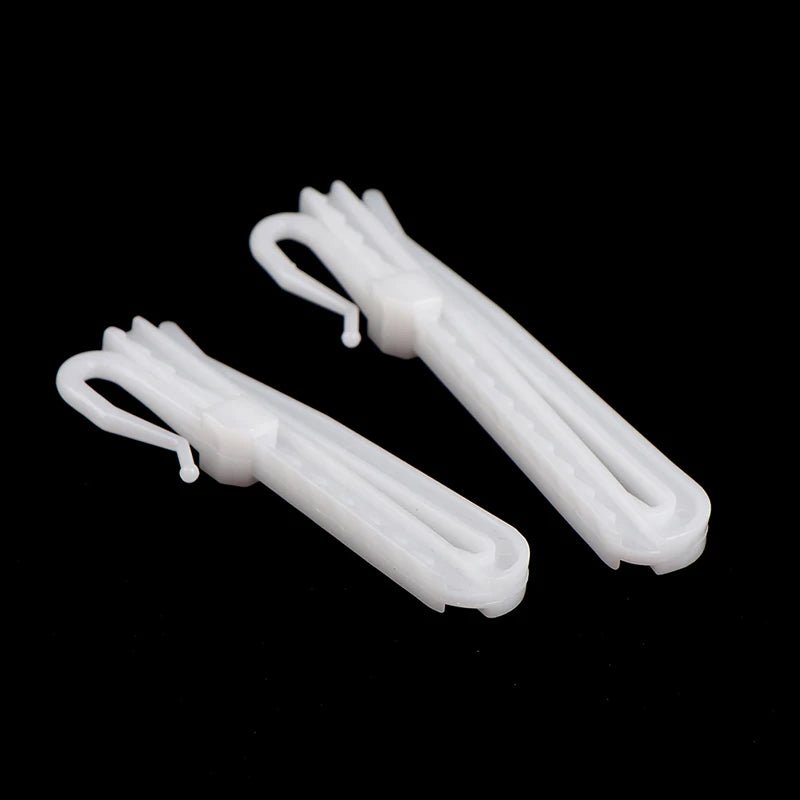 10-Pack White Plastic Curtain Hanging Hook Rings | Home & Office Curtain Hook Rings Axl