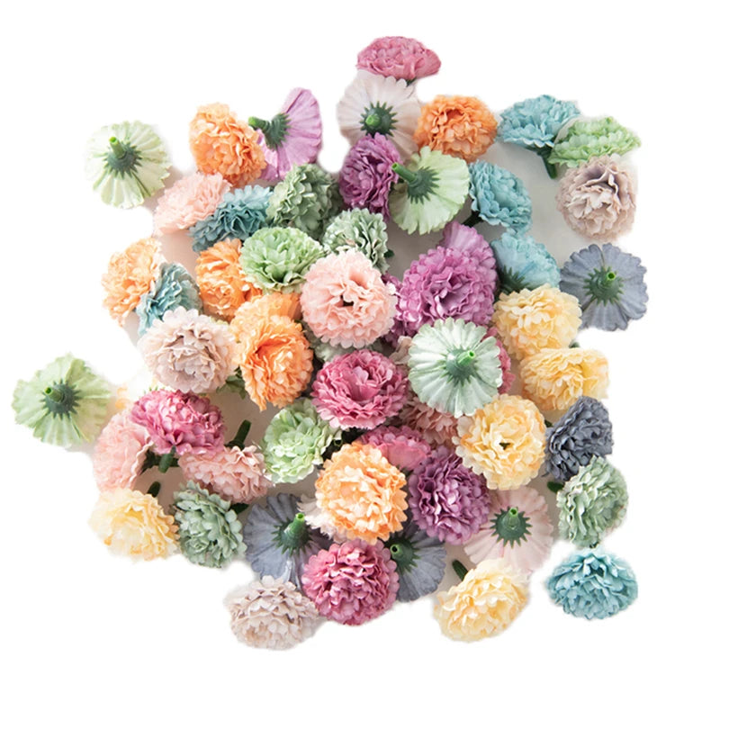 10 Mini Silk Carnation Artificial Flowers – Crafts & Home Decor Artificial Flowers Axl