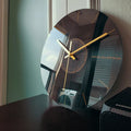 Luxury Silent Glass Wall Clock – Modern Quartz Home Decor Silent Wall Clock Axl BL07 14 inch