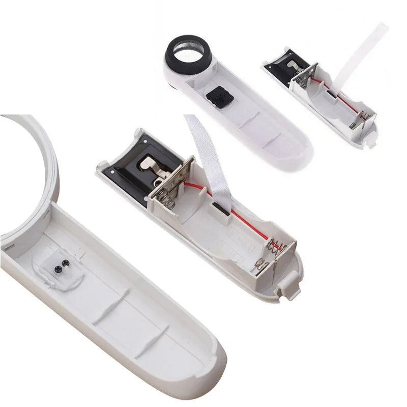 Handheld Magnifying Glass 2 LED Lights – Senior Reading Magnifier LED Handheld Magnifier Axl