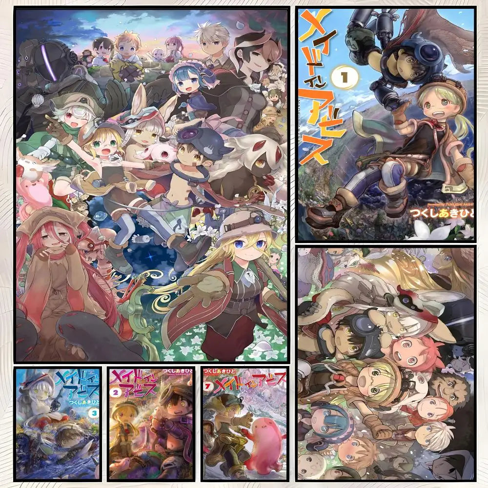 Made in Abyss Anime Poster – Self-Stick Waterproof Wall Art Anime Wall Poster Axl