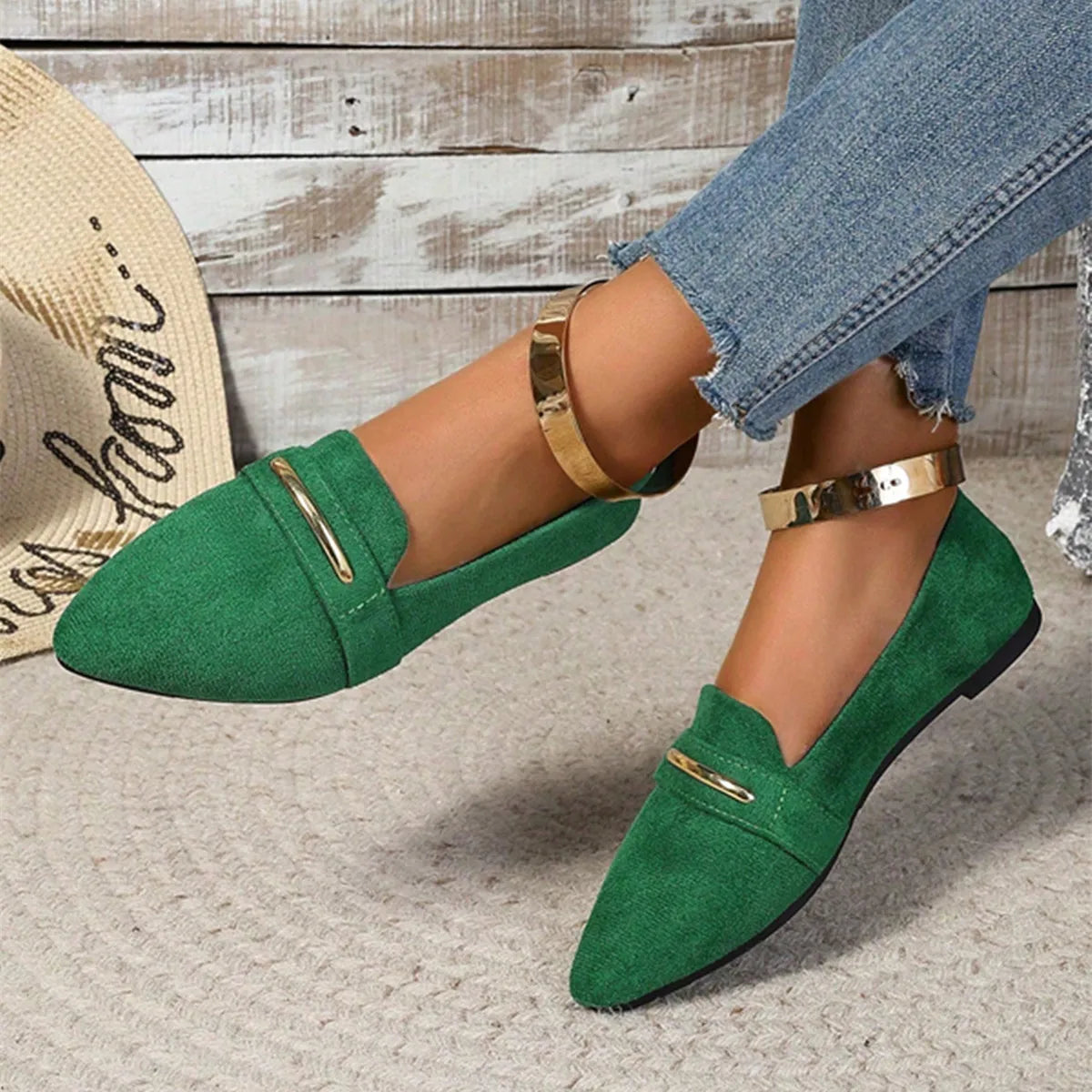 Women's Pointed Toe Flat Loafers – Casual Summer Shoes Size 35–50 Women's Flat Loafers Axl