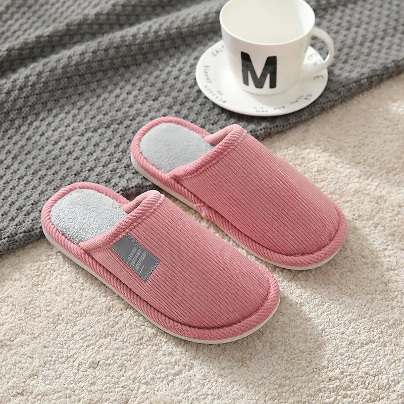 Men's Anti-Slip Cotton Slippers – Soft Sole Indoor House Shoes Men's Indoor Slippers Axl Red 36-37