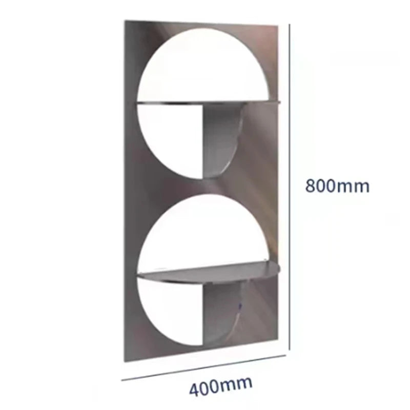 Nordic Stainless Steel Wall Bookcase – Modern Minimalist Shelf Wall Bookcase Shelf Axl 40x80cm