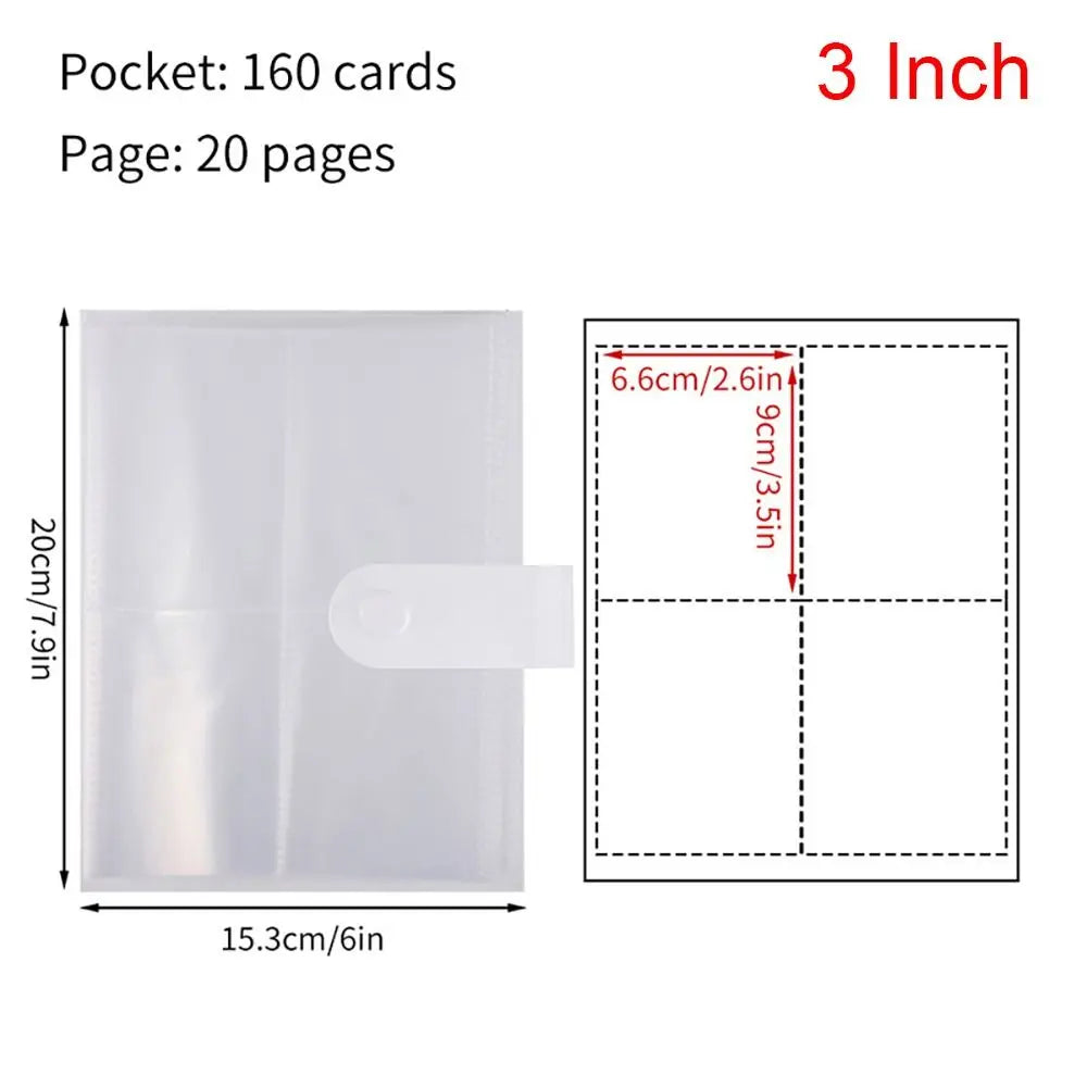 Photo Card Album 80/160 Slots – PVC Photocard Holder 3–7 Inch Photo Card Album Axl 3 Inch-160 Cards