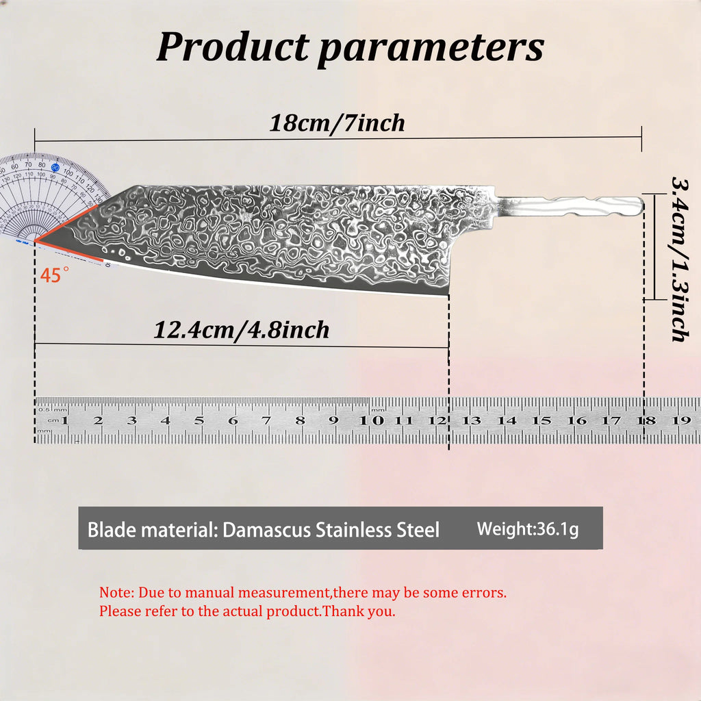 Hand Forged Damascus Steel Cleaver Blade Blank – 12.4" Damascus Cleaver Blade Axl