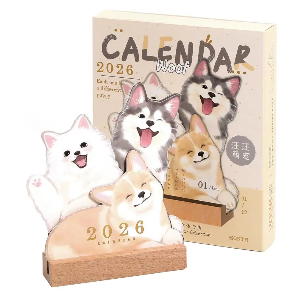 2026 Cat & Dog Desk Calendar – Monthly Planner & To-Do List Desk Calendar Axl A
