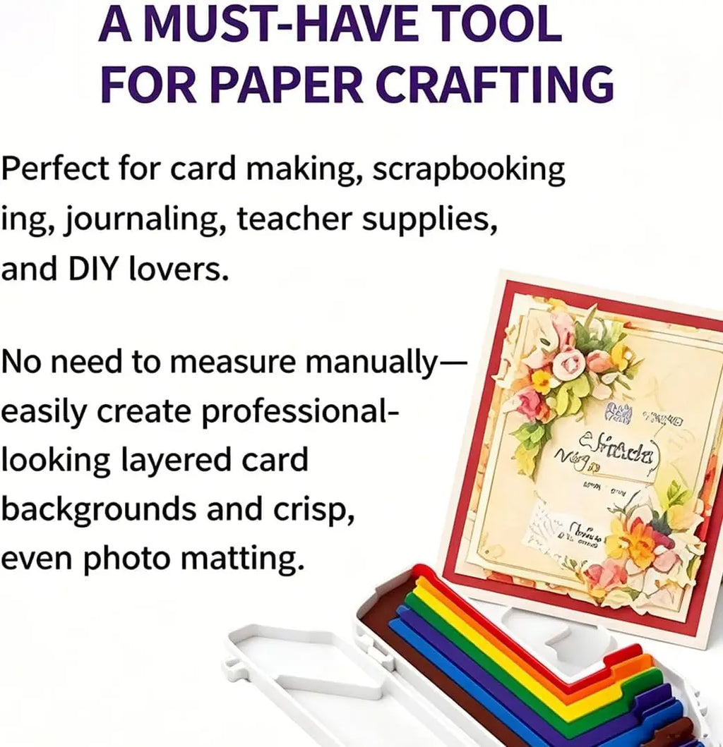 7-Piece Paper Crafting Alignment Guides & Layering Spacers Set Crafting Alignment Guides Axl