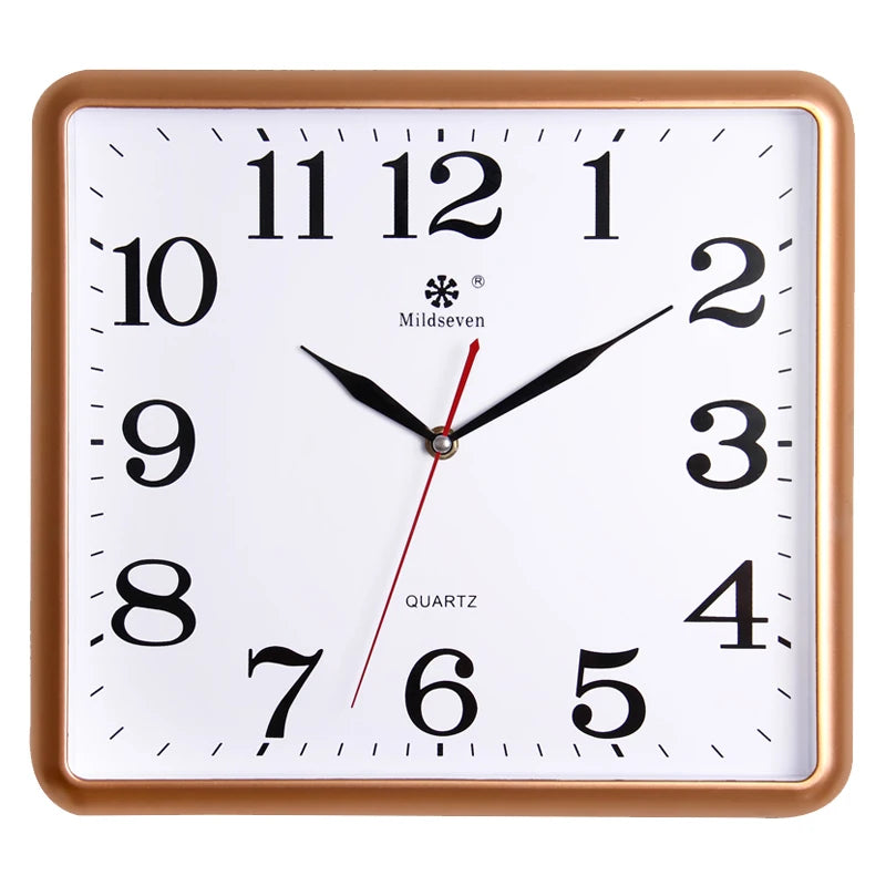 Square Silent Quartz Wall Clock with Calendar – 33cm Home Decor Wall Clock Axl
