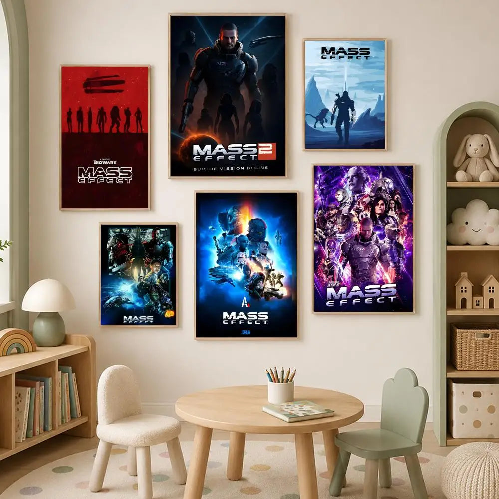Mass Effect HD PVC Wall Poster – Self-Stick & Waterproof Decor Wall Art Poster Axl