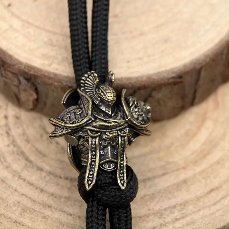 Warrior Paladin Brass Knife Bead EDC Paracord Lanyard Pendant EDC Lanyard Bead Axl