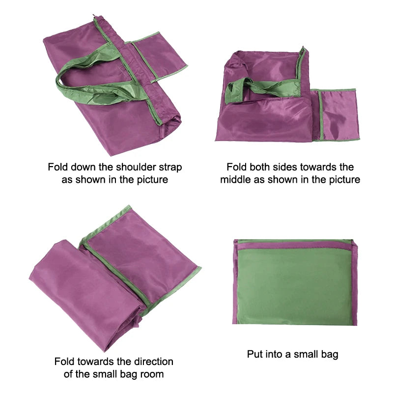 Foldable Waterproof Shoulder Bag – Large Nylon Tote for Daily Use Foldable Shoulder Bag Axl