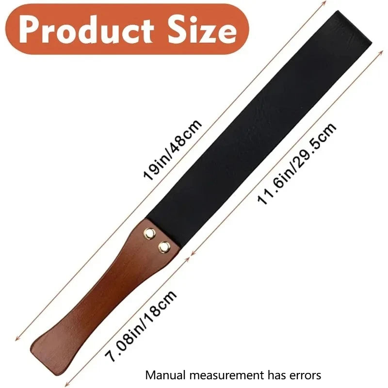 19" Leather Riding Crop – Anti-Slip Wooden Handle | Horse Whip Riding Crop Axl