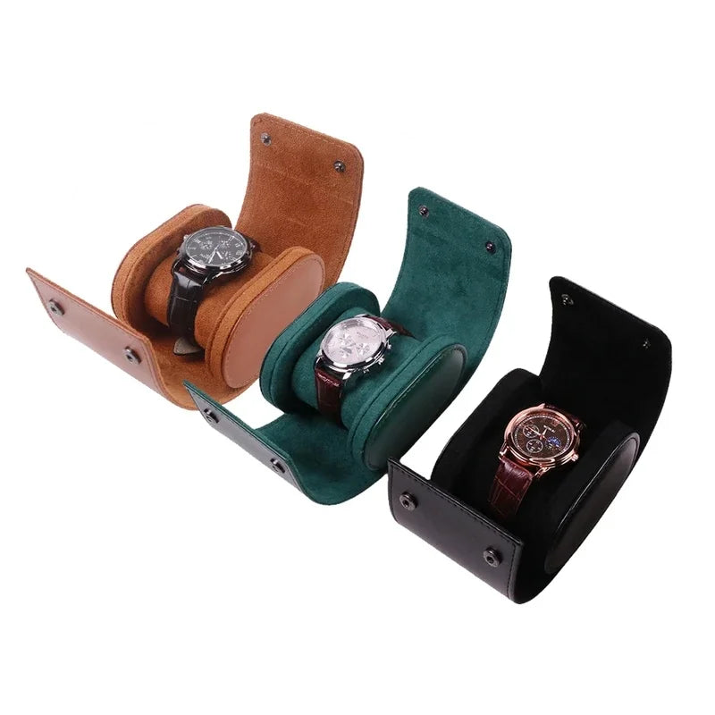 PU Leather Travel Watch Case – Dustproof Watch Storage Box Watch Storage Box Axl