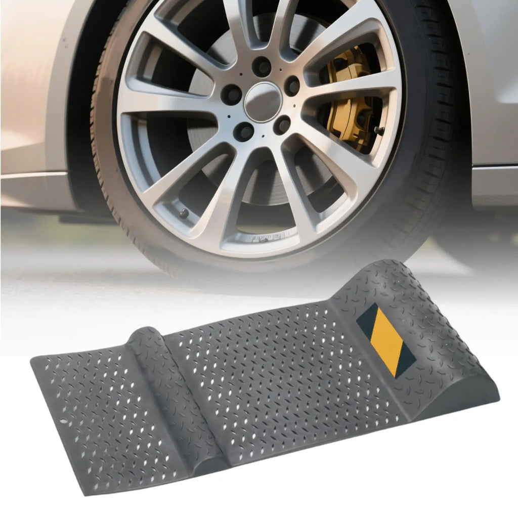 Non-Slip Wheel Chock Parking Stopper & Garage Tire Mat Wheel Chock Stopper Axl