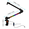 360° Desk Microphone Boom Arm Stand – Gaming & Studio Microphone Boom Arm Axl RGB