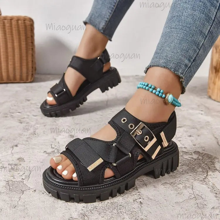 Women's Bohemian Chunky Heel Sandals | Roman Style, Sizes 5–11.5 Women's Sandals Axl