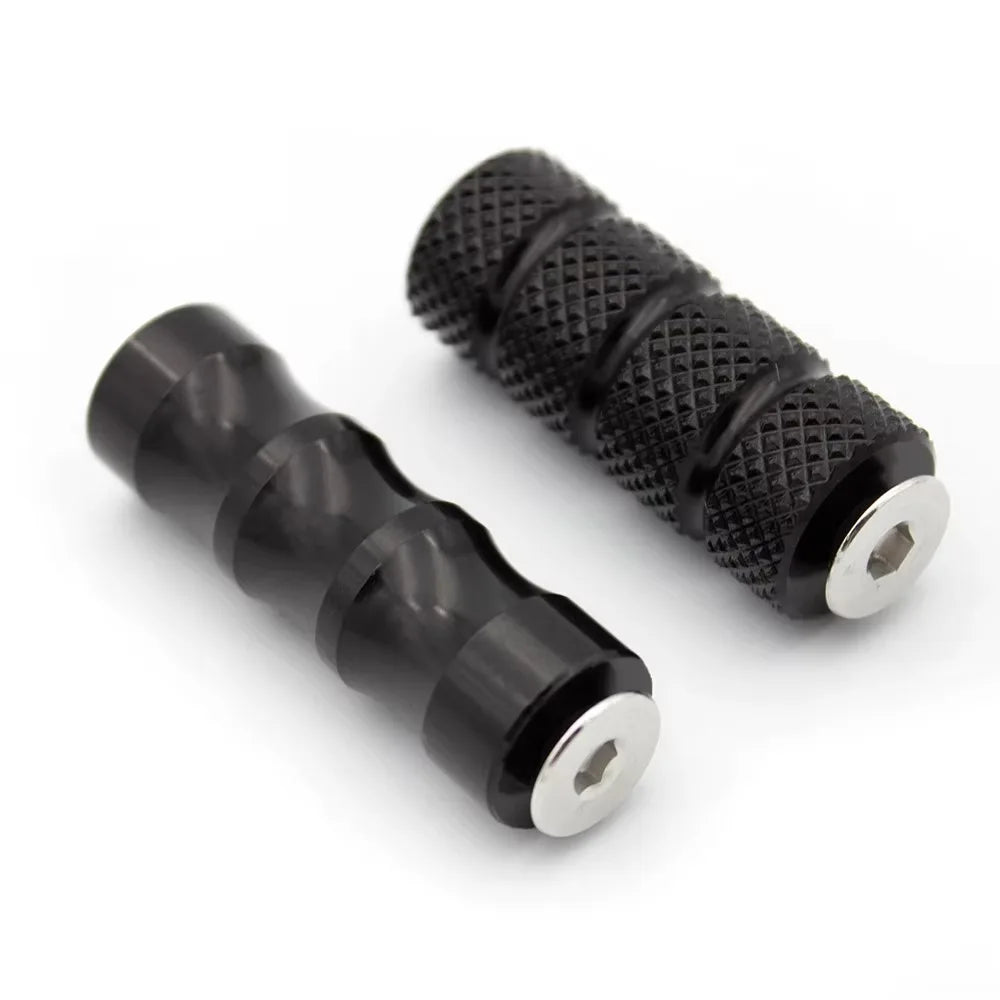 M6 CNC Aluminum Motorcycle Foot Pegs – Universal Rearset Pedal Motorcycle Foot Pegs Axl Black
