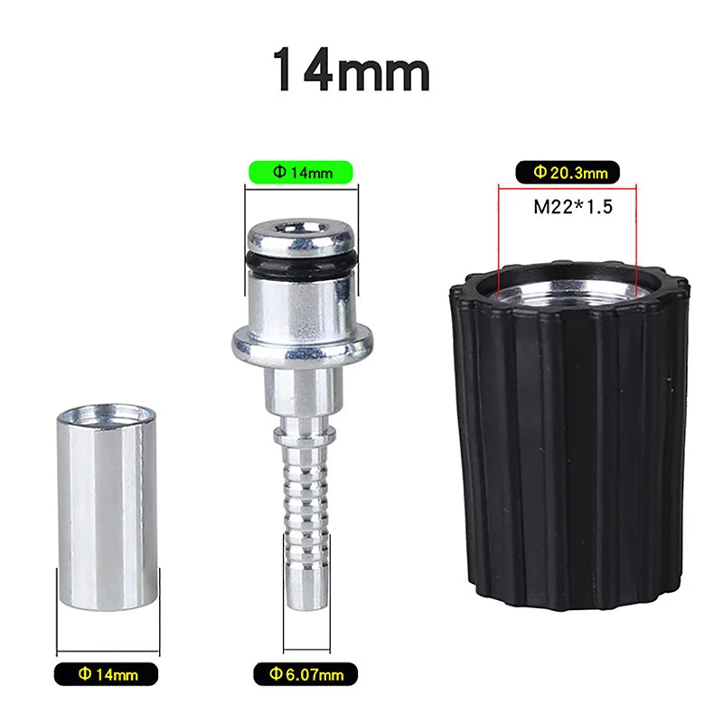 M22 Pressure Washer Hose Fitting D14/D15mm Ring Nut Connector Hose Fitting Connector Axl N1