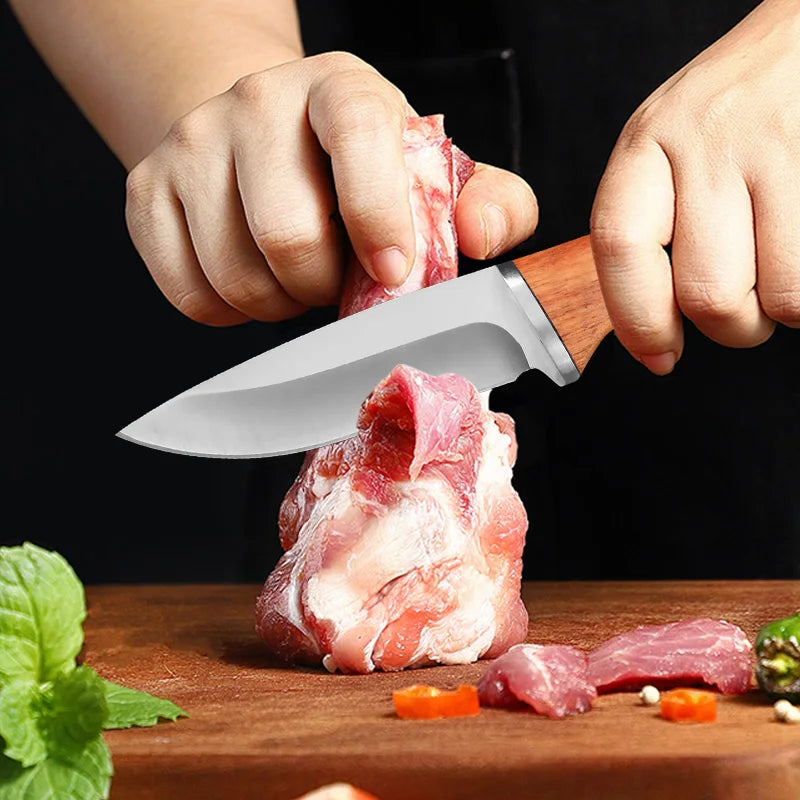 InLeung Hand Forged Boning Knife – 9.5" Stainless Steel Chef Blade Boning Knife Axl