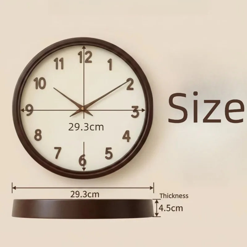 Modern Silent Wall Clock Brown – Minimalist Acrylic Home Decor Wall Clock Axl Brown