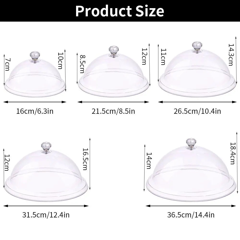 Round Plastic Cake Dome Cover – Dust-Proof Food Display Lid Food Dome Cover Axl