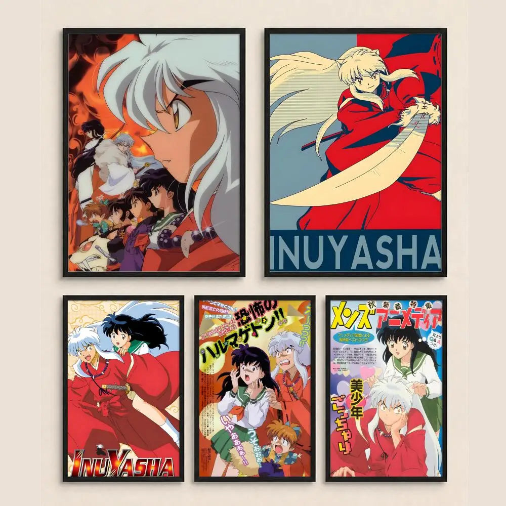 Inuyasha Anime Poster HD Art – Waterproof Sticky Wall Decor Anime Wall Poster Axl