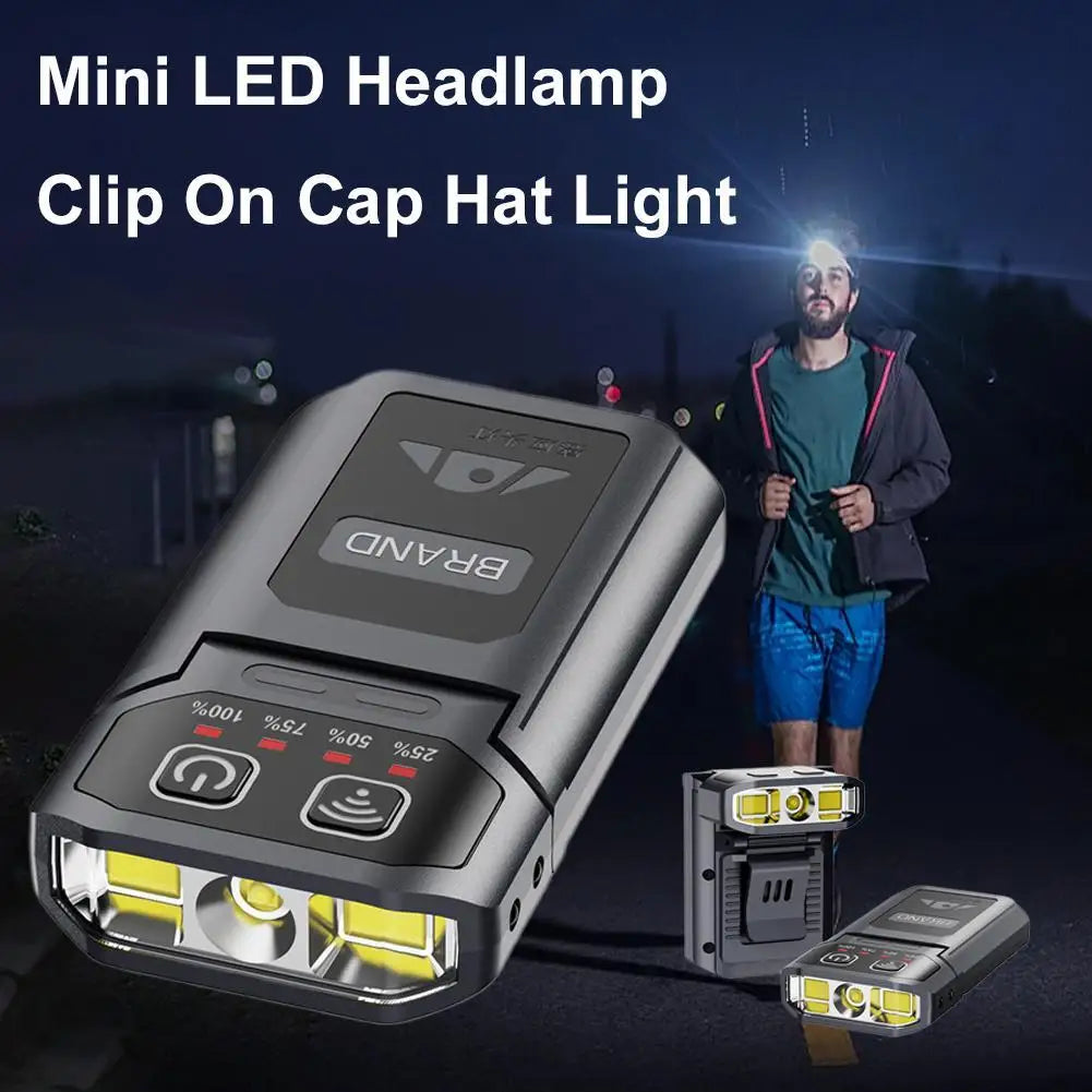 Clip-On LED Headlamp – IPX6 Waterproof & Smart Gesture Sensor Clip-On Headlamp Axl