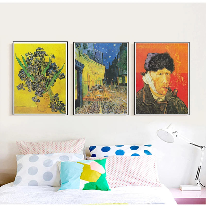Van Gogh Almond Blossom & Starry Night Art Print Poster Art Poster Print Axl