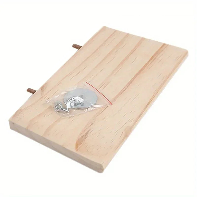 Wood Perch Stand Platform – Cage Shelf for Parrots & Hamsters Cage Perch Platform Axl