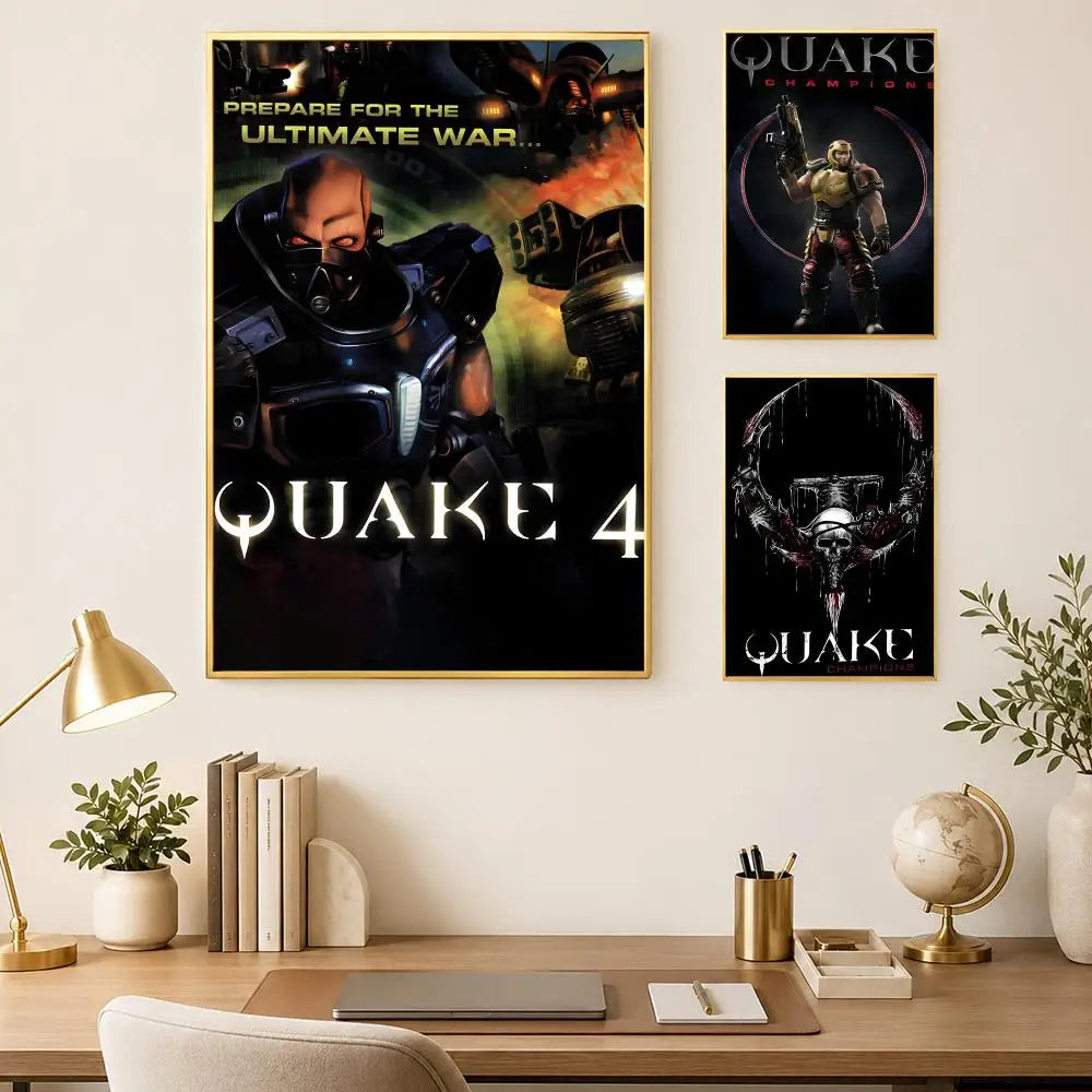 Quake Game HD PVC Self-Stick Wall Art Poster | Waterproof Decor Wall Art Poster Axl