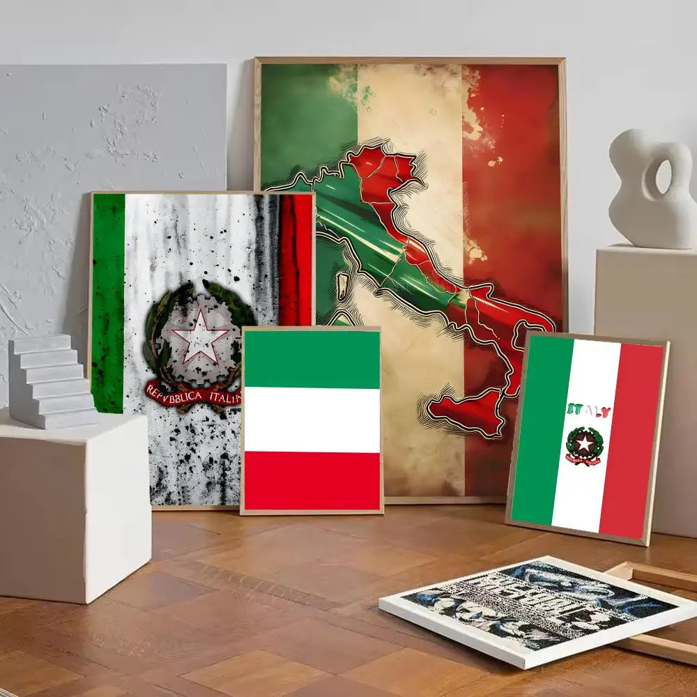 Italy Flag Wall Sticker Poster – HD Print Removable Decal Wall Sticker Decal Axl