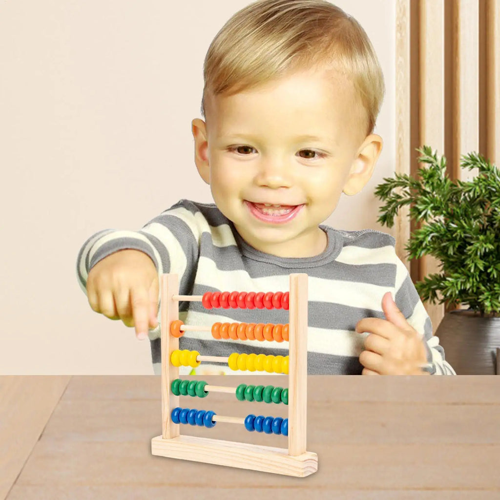 Wooden Abacus Toy – Colorful Counting Beads for Toddlers Educational Abacus Toy Axl