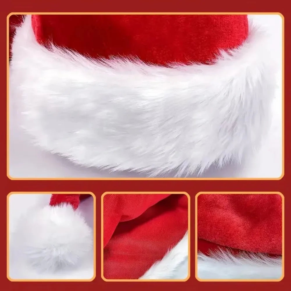 Super Long Velvet Santa Hat – Soft Thickened Christmas Hat Christmas Santa Hat Axl