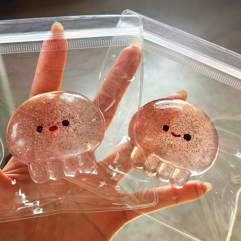Slow Rebound Jellyfish Squeeze Toy – Soft Sparkly Sensory Fun Squeeze Sensory Toy Axl