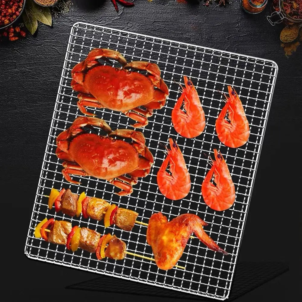Square Iron Wire Grill Rack – Reusable BBQ Roast Cooking Grate BBQ Grill Rack Axl